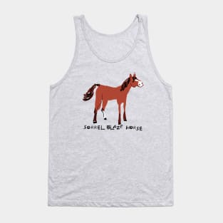 Sorrel white blaze horse Tank Top